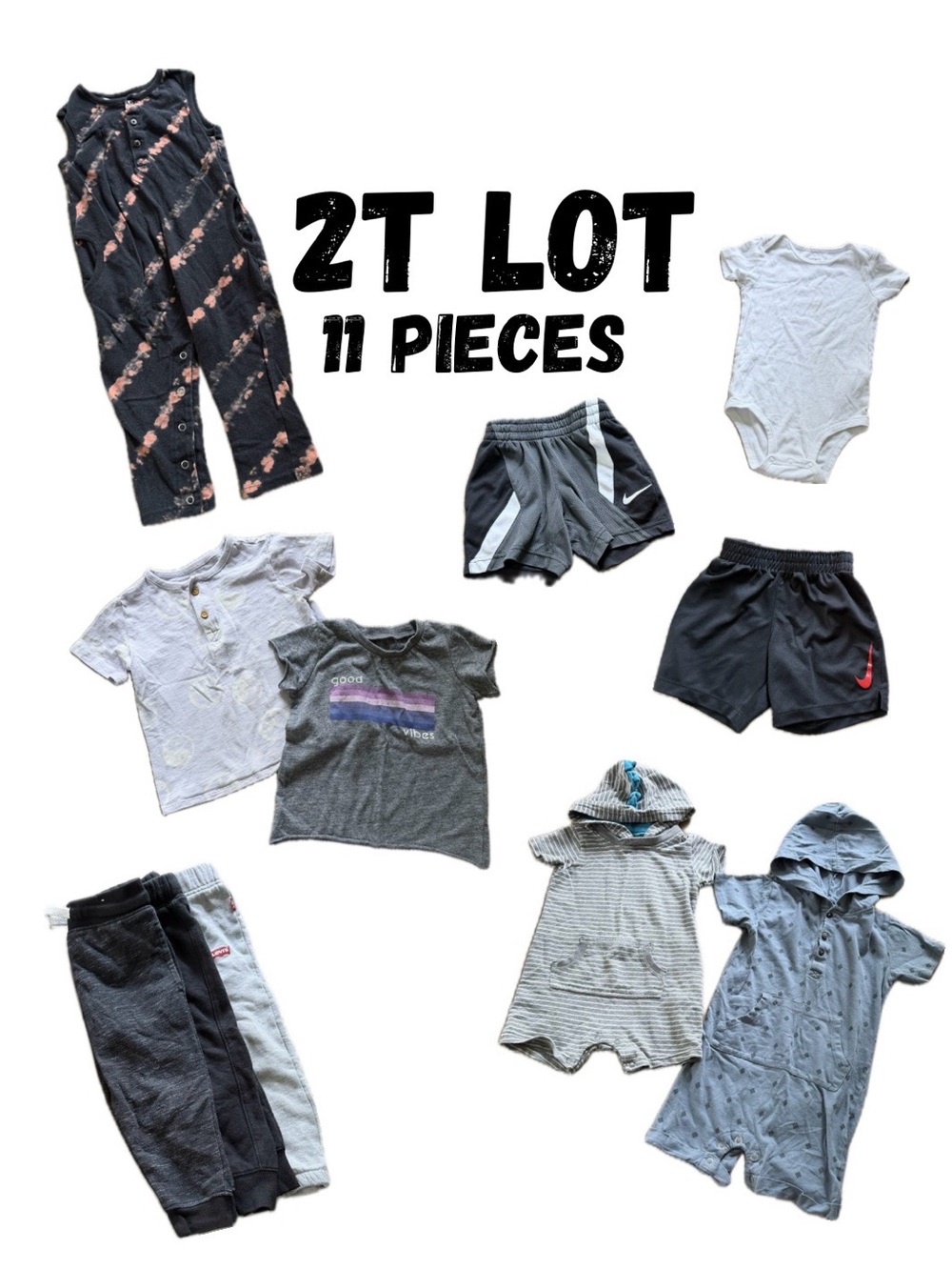 11-Piece Boys Clothing Lot | 2T | Nike + Levi’s + Carter’s + More